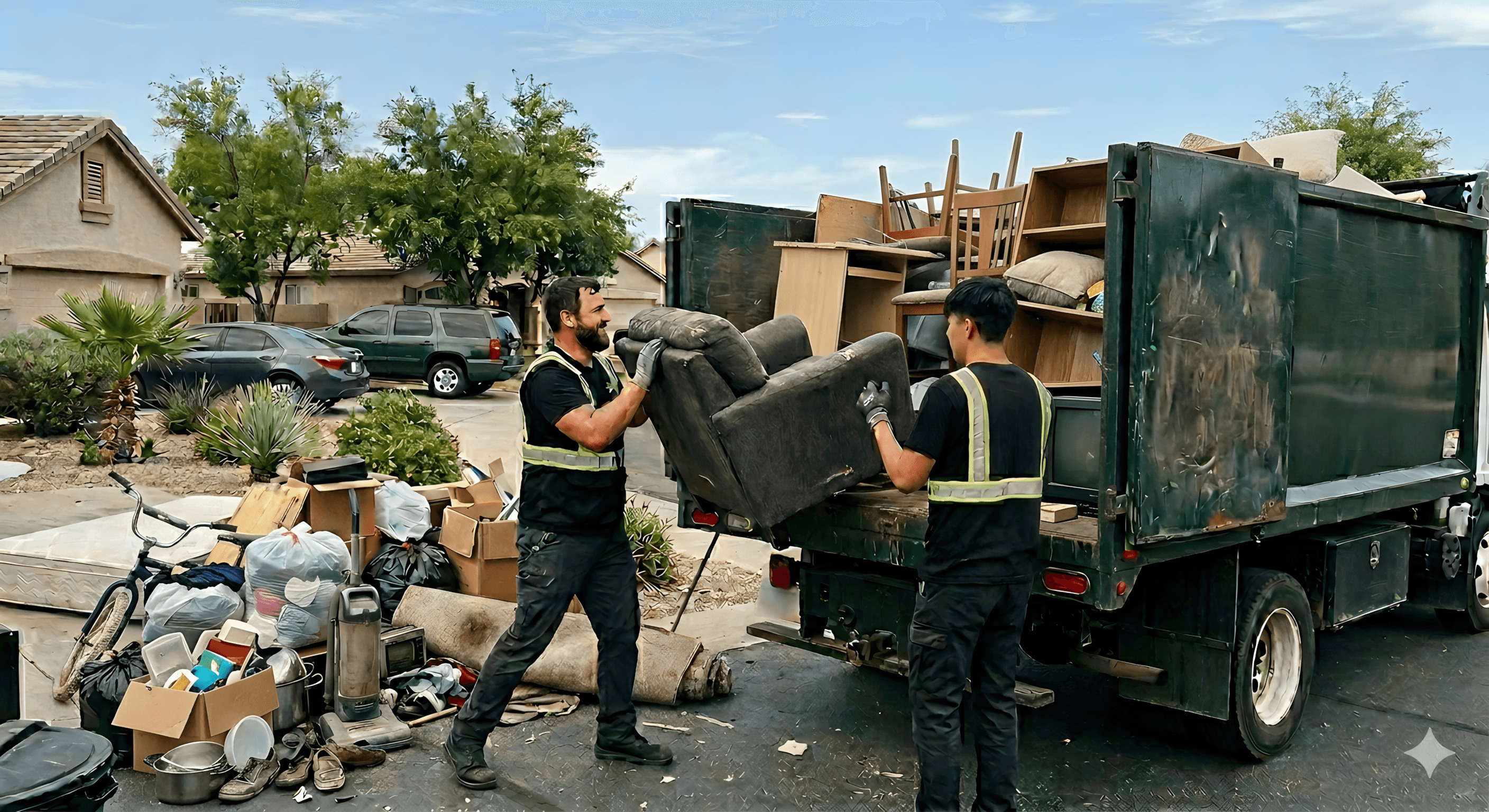 Equipo de Guero Hauling en un sitio de trabajo
